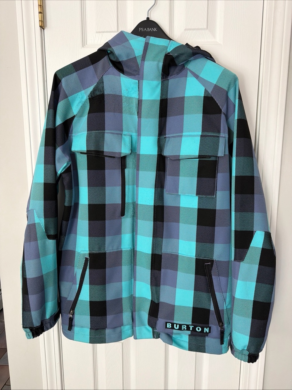 Burton DryRide Men’s plaid hooded softshell ski/snowboard coat